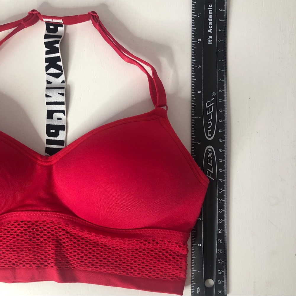 VS Pink Red Racerback Bra - Picture 2 of 4